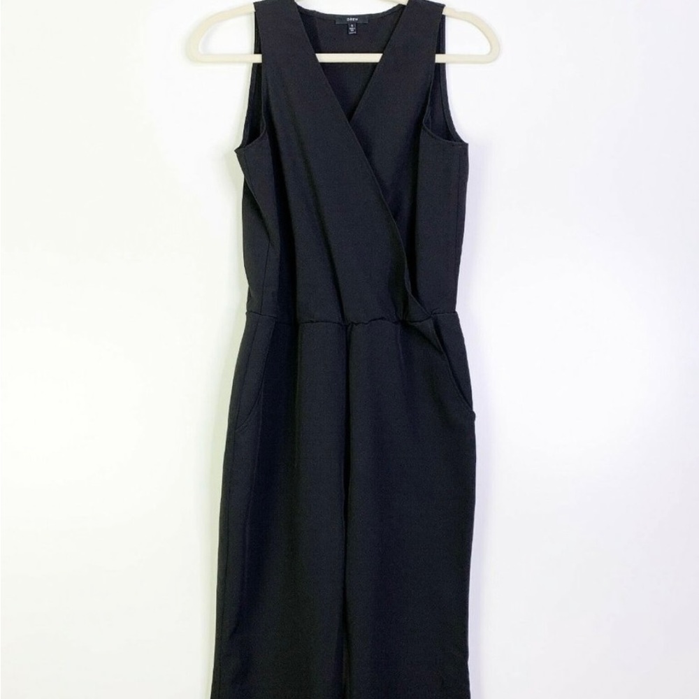 Drew Faux Wrap Fitted Wide Leg Sleeveless Jumpsuit (Small & Medium)